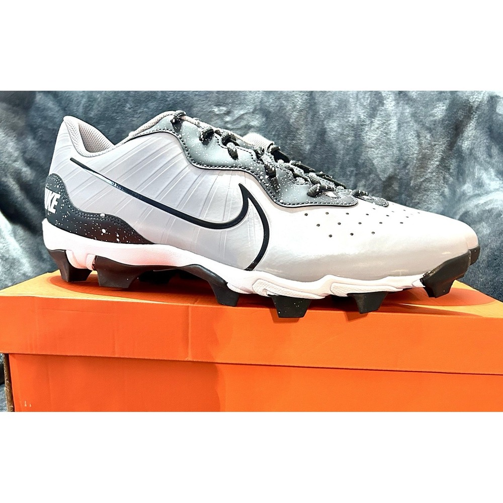 Nike Alpha Huarache 4 Kystn DJ6524 002 Men's Cleats Wolf Grey/Smoke Grey Size 15
